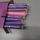 16-Pack Christmas Advent Candles (12 Purple & 4 Pink), 10 Inch Taper Candles for Holiday Decor - Unscented, Dripless & Long-Lasting for Church, Christmas, Weddings and Table Centerpieces