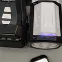 Rechargeable Bubble Machine with RGB Lights: 30,000 Bubbles Storm, Auto 360 Rotation & Remote Control - with Bubble Refill Solution & Power Display for Romantic Weddings, Kids Parties, Outdoor Fun (Black)