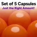 Big Claw Machine Capsules Orange Plastic Sphere Party Favor Containers Round 5 pcs 7.9 inch Jumbo Plastic Christmas Ornaments Extra Large Candy Gift Box Empty Craft Party Supplies Vending Capsules