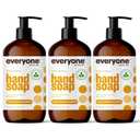 Everyone Liquid Hand Soap, 12.75 Ounce (Pack of 3), Meyer Lemon and Mandarin, Plant-Based Cleanser with Pure Essential Oils
