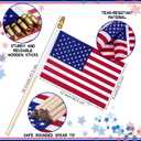 Shimeyao Small American Flags on Stick 8 x 12 Inch Mini US Flags Wooden Stick Bulk for 250th Anniversary Lawn Yard 4th of July Decorations Independence Memorial Day Patriotic Party