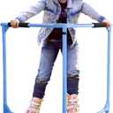GanFindX Folding Skater Aid for Kids Roller Skating, Roller Skate Trainer for Kids Toddler 30/36 Inch Height Outdoor Roller Skates (Blue)
