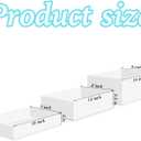 3Pcs White Buffet Risers 10" 12" 14" Acrylic Food Risers Display Stands Catering Supplies Buffet Display with Hollow Bottom