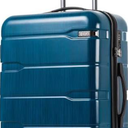 Coolife Luggage Expandable(only 24") Suitcase PC+ABS Spinner Built-In TSA lock 24in Carry on