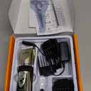 Oneisall Dog Clipper Low Noise, Dog Grooming Kit with Rechargeable, Pet Shaver Cordless Electric Quiet Hair Clipper Set for Dogs Cats PetsGold