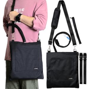 Catheter Bag Holder, Urine Drainage Bag Holder, w/Drain Tube Cover & Adjustable Strap, Foley Catheter Bag Covers, for Privacy & Dignity, w/Straps for Wheelchair, Walker & Bed, up to 4000ML (Black)