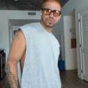 EYLRIM Thick Frame Square Sunglasses for Women Men Chunky Rectangle Sun Glasses Black Shades UV400 Protection (02 Black/Orange)