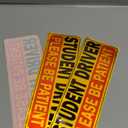 TOTOMO Student Driver Sticker and Window Cling Sign for Car 10"x3.5" Adhesive Reflective Vehicle Safety for New Rookie Learner Drivers Removable Bumper Sticker Please Be Patient (3Pack)