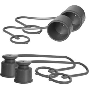 5 x 2 Set, 1/2 Skid Steer Attachments Flat Face Tractor Hydraulic Coupler Male Dust Cap and Female Plug Cover, ISO 16028 Hydraulic Quick Disconnects Port Plug Fittings (Black)