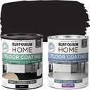 Rust-Oleum 367605 Home Interior Floor Coating Kit, Semi-Gloss Black