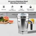 64oz Stainless Steel Blender Container Compatible with Vitamix