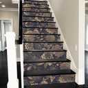 REDAMANCY Vintage Black Bronze Flowers Butterfly Peel and Stick Vinyl Stair Riser Decals Staircase Tile Stickers Decor Modern Marble Decoration Self-Adhesive(14 Pcs) (Stad-038)