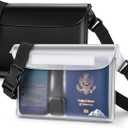 HEETA Waterproof Fanny Pack, Waterproof Pouch Dry Bag 2/3/4 Pack for Phone Passport Purse, Adjustable Waist Strap for Swimming Kayaking Boating Paddle Board Accessories Cruise Beach Camping Essentials (Black & White)