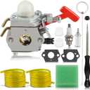 MOTOALL WT-458 Carburetor Replace for Homelite A03003 A03002 A04445A A04445 ST145 ST155 ST175 ST185 ST275 ST285 ST385 ST485 SX135 GST18 HBC18 HBC28 HBC30 HLT15 HLT16 HLT18 HLT28 String Trimmer