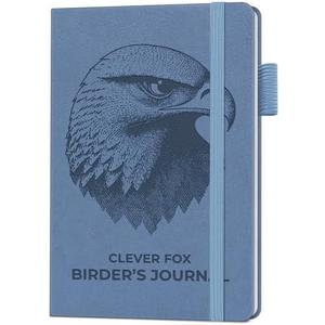 Clever Fox Birder's Journal Pocket – Bird Watcher Log Book & Nature Journal for Adults – Best Birding Lover Gifts for Men & Women – Birders Watching Notebook – Birdwatching Accessories (Smoke Blue)