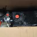 DC HOUSE Electric Hydraulic Pump Unit Metal Reservoir for Dump Trailer (Double Acting 10 Quart)