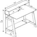 Furinno Simplistic a Frame Computer Desk, Espresso, 32 inches