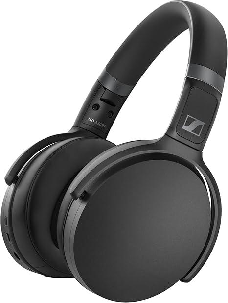 Sennheiser HD 450BT Bluetooth 5.0 Wireless Headphone with Active Noise Cancellation - 30-Hour Battery Life, USB-C Fast Charging, Virtual Assistant Button, Foldable - Black