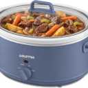 Gourmia Slow Cooker – 7 Qt, Manual Controls, Removable Stoneware, Lavender, 7 Quarts