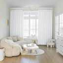 MAIHER Total Blackout Pinch Pleated Curtain 54''W x 84''L, Triple Weave Linen Textured Waterproof Pinch Pleated Drape with Tieback for Bedroom, Living Room (Pure White, 1 Panel)