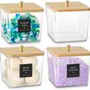 4 Pack Laundry Storage Containers for Detergent, Acrylic Laundry Detergent Jars with Scoop, Large Laundry Organizer Detergent Dispenser for Laundry Room