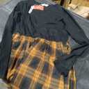 PATPAT Family Matching Outfits Mommy and Me Dresses Matching Set Long Sleeve Plaid Midi Dress and Casual Button Down Shirts (Small)