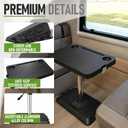 Car Seat Tray Table, Adjustable Car Desk for Laptop & Tablet 360° Rotating Vehicle Laptop Desk with Height Adjustment, Foldable Travel Tray for Front Passenger/Rear Seat, Essentials for Road Trips