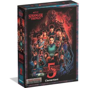 Clementoni Jigsaw Puzzle 1000 Pieces, Stranger Things Netflix, Puzzle for Adults 14-99 Years, Compact Box, Made in Italy, 37096