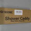 YASONIC Shower Caddy Adhesive, 100% Rustproof Shower Organizer with Soap Holder, 6 Pack Large Capacity shower Shelves for Inside Shower, No Drilling Bathroom Organizers and Storage for Home Decor