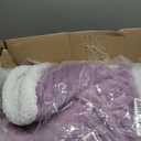 Heated Blanket Electric Blanket Full Size 72''x84'' with 9 Heating Levels, 1-10 Hour Auto Shut Off, Machine Washable, Flannel & Sherpa Soft Warming Blanket for Couch, Bed, Office - Purple