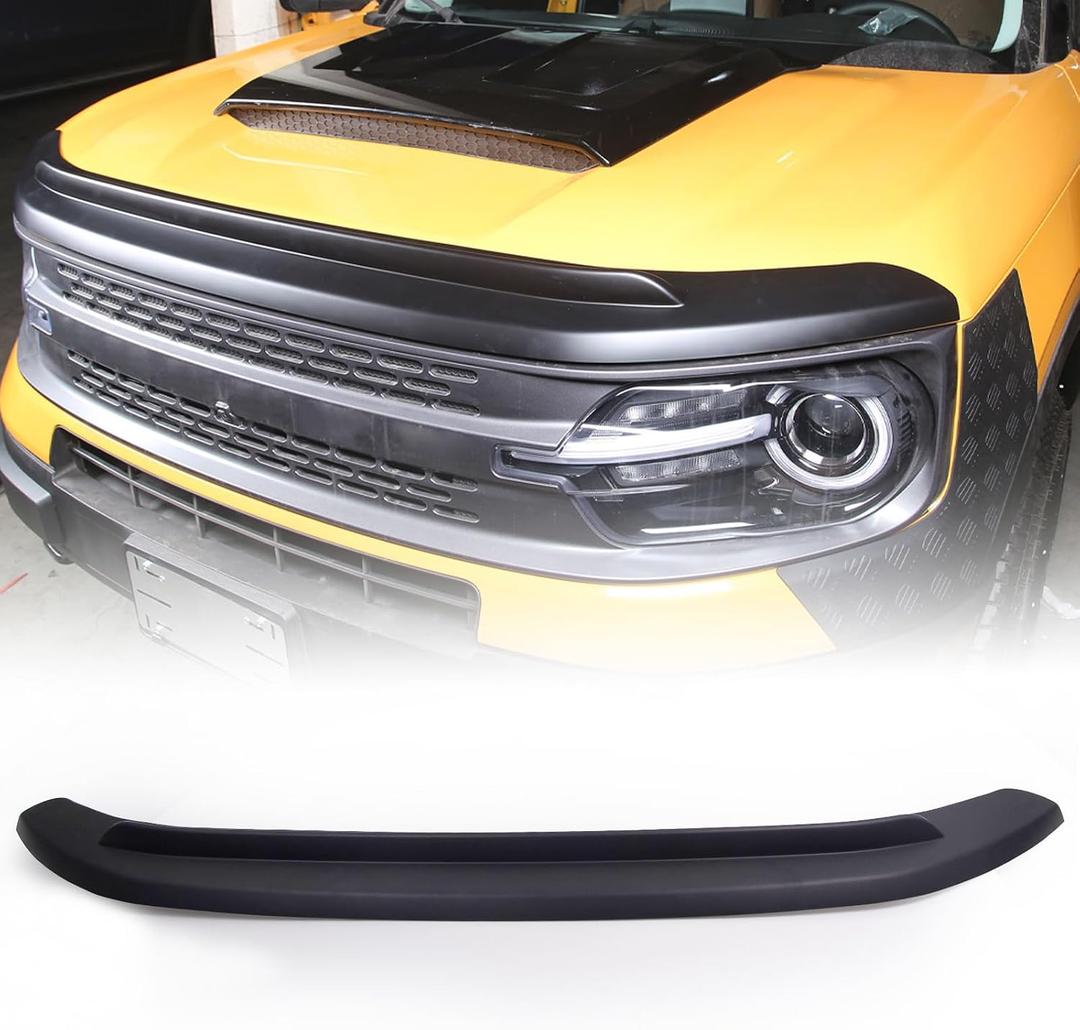 Hood Protector/Bug Deflector/Rock Guard Compatible with Ford Bronco Sport 2021 2022 2023 2024 2025, Black Bug Guard Hood Deflector Shield