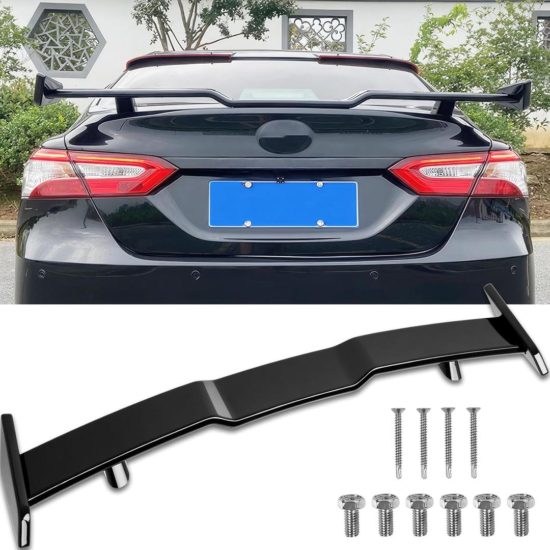 57 Inch Rear Car Spoiler, Trunk Spoiler Wing Aleron Trasero Spoilers for Cars Compatible with 2018-2024 8th Gen Toyota Camry SE XSE LE XLE TRD 2018-2024 10th Gen Honda Accord LX EX Touring (Gloss Black)