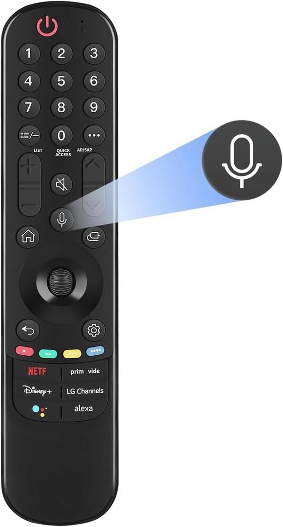 for LG-Smart TV Remote Replacement, for LG Magic Remote MR20/21/22/23/24GA, Compatible with LG2021-2024 OLED QNED NanoCell UHD 4K 8K Smart TV, with Voice and Pointer Function