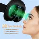 3D Sleep Mask for Side Sleepers, Memory Foam Eye Mask for Sleeping, 100% Blackout, Breathable & Lightweight, Adjustable Strap, No Pressure on Eyes, Soft Travel Sleep Mask for Men & Women Black