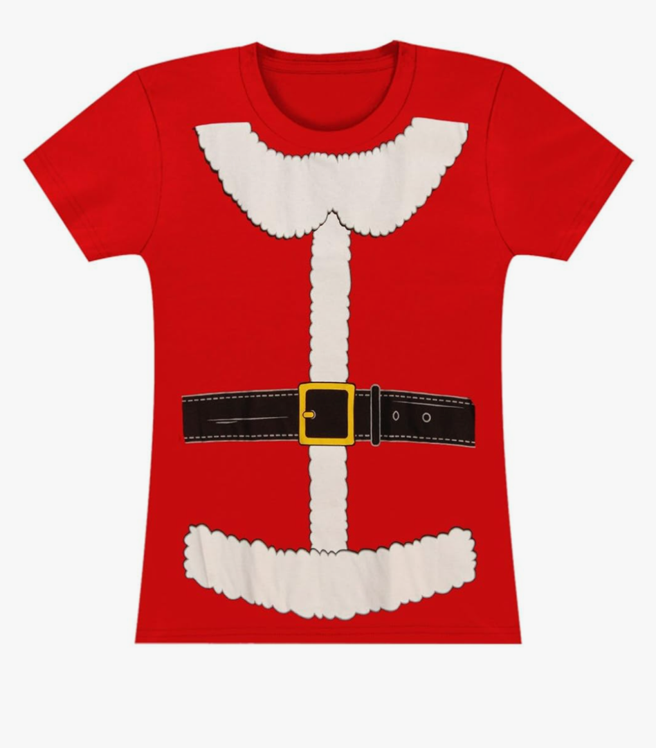 Mrs. Santa Claus Suit Junior's Costume T Shirt - 2X-Large Cardinal