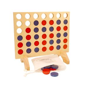 BSIRI Wooden Connect a Row in 4 - Board Games Kids Outdoor Toys Home Decor Rustic Yard Games Family Games for Kids and Adults Giant Jumbo Birthday Gifts for Men