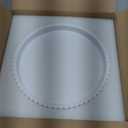 Decorative Tray for Coffee Table, Living Room, Side Table, 11" White Round Concrete Home Decor Serving Trays for Accent Table, Console Table