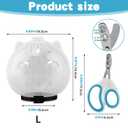 Cat Muzzle for Grooming,Adjustable Breathable Cat Transparent Muzzle,Cats Grooming Helmet with Nail Clipper,Preven t from Pet Biting Cats Bathing Shaving Grooming, 14.8 * 14.4 * 7.8cm