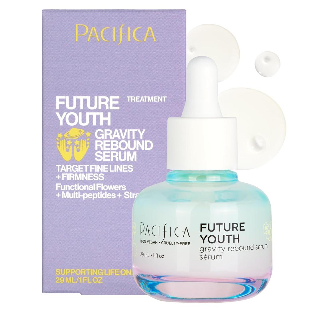Pacifica Future Youth Gravity Rebound Face Serum Multi-Peptide Firming Facial Serum for Fine Lines, Anti-Aging & Elasticity Vegan & Cruelty-Free Dermatologist Tested
