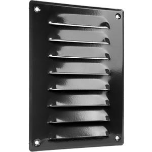 Vent Systems 5.5" x 7.5" Inch (Overall Dimensions) - Black - Air Vent Cover - Metal Air Return Grill with Built-in Protection Mesh - HVAC Vent Duct Cover for Home Improvement