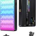 120 RGB Video Light, Photography Light, Color Temperature 2500-9000K 360 Full Color with 20 Lighting Effects, 3000mAh Battery, OLED Display, DSLR Lighting for TikTok, Photography, Video Conference