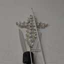 White Cross Garden Stake Solar Lights Metal Hydrangea Cross Stake Memorial Gift w/ 28 LEDs Perfect Sympathy Gifts (10" W x 40" H)