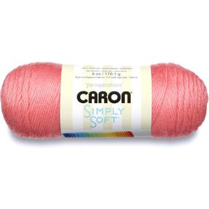 Caron Simply Soft Collection Yarn, 6oz, Gauge 4 Medium Worsted, 100% Acrylic - Strawberry (H97COL0015)