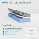 Lucid 10 Inch Memory Foam Mattress - Medium Feel - Infused with Refreshing Bamboo Charcoal and Cooling Gel - Bed in a Box - Temperature Regulating - Pressure Relief - Breathable - Twin XL Size