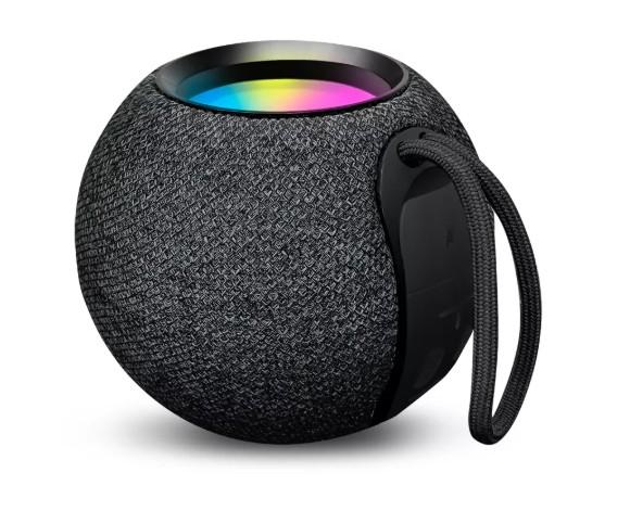 Biconic Round Bluetooth Portable Speaker - Black