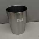 mDesign Stainless Steel Round Metal Trash Can, Small 2.8 Gallon Wastebasket, Garbage Basket Bin for Bathroom, Bedroom, Kitchen, or Home Office, Holds Waste and Recycle, Mirri Collection, Brushed