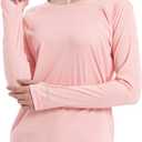 Women's Sun Protection Long Sleeve Shirts | UPF 50+ UV Rash Guard Swim Shirt, Workout Hiking Running Fishing Athletic Tops (Pink, S)