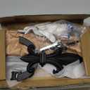 Fireplace Andirons for Wood Burning Fireplaces, Heavy Duty Cast Iron & Steel, Black Modern Iris Shape Decorative Andirons, Elevates Logs for Better Airflow