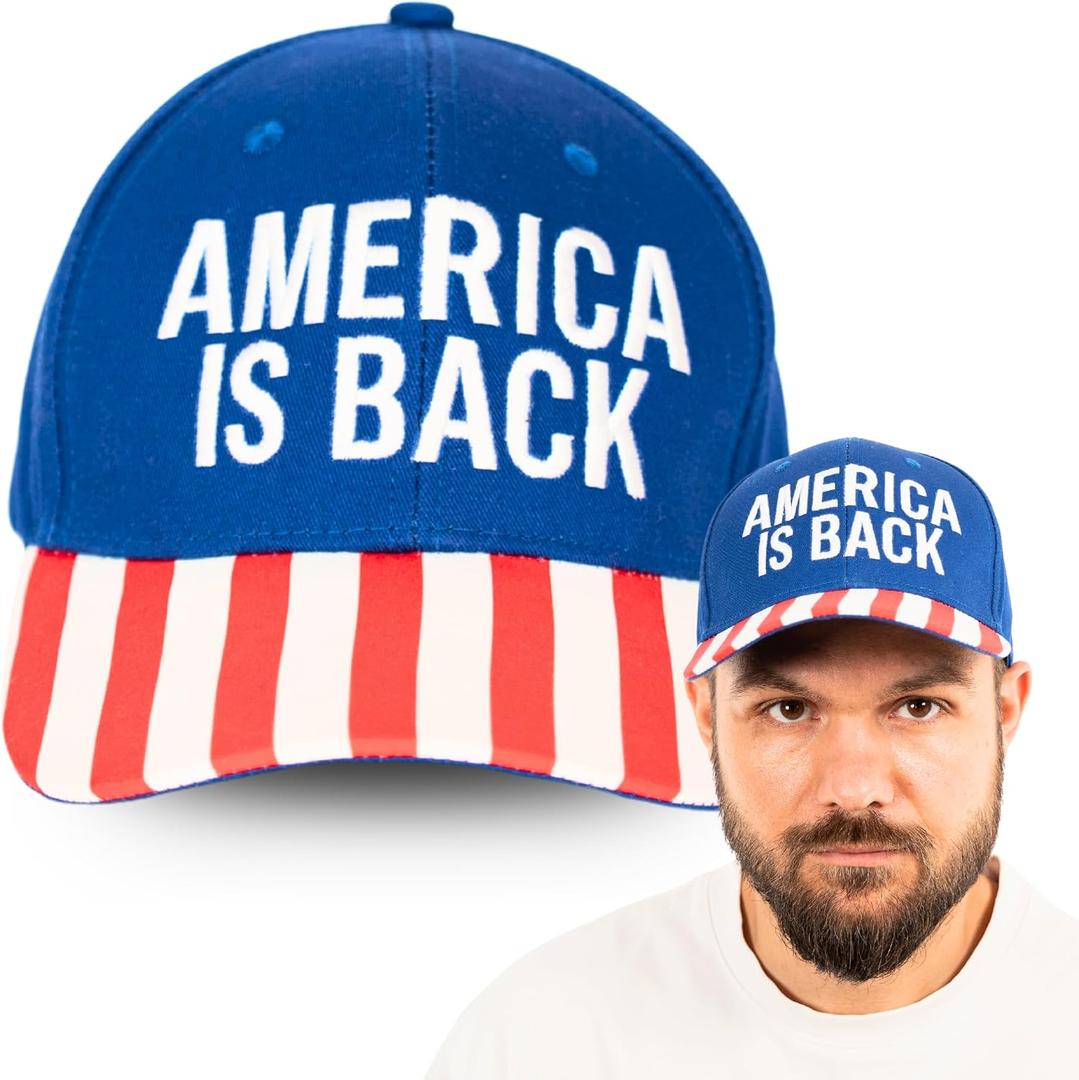 Zadin American Flag Hat for Men,Women,USA Hats Baseball Cap,Patriotic Caps Outfit Accessories,Adjustable Apparel,4th July Hat (Blue)