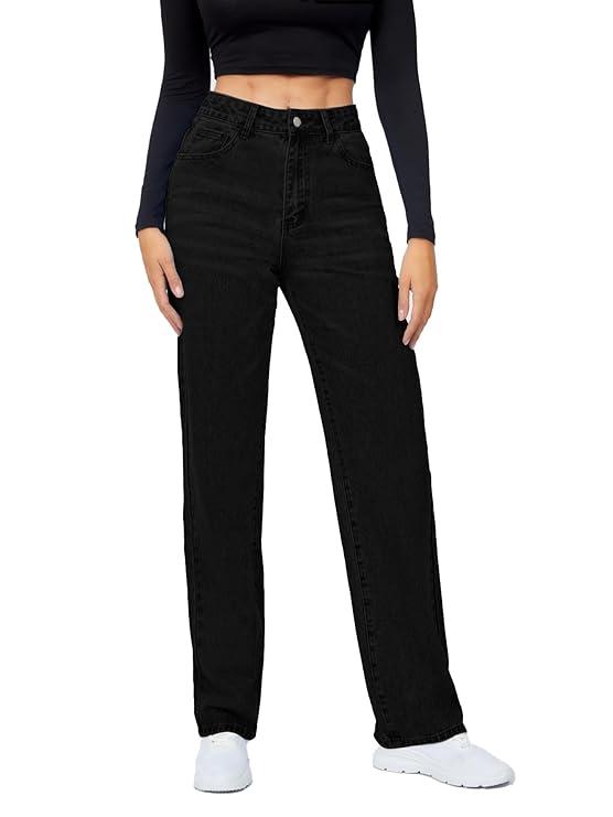 Women Regular High Rise Black Jeans
 Size 8
